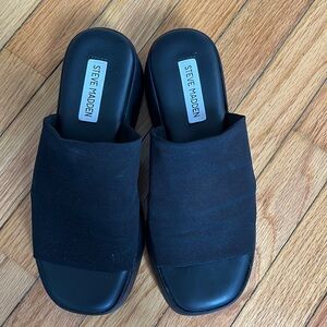 Black Steve Madden platform sandals